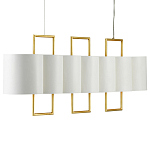 Люстра прямоугольная с белыми цилиндрическими абажурами White Ribbon варинант исполнения - 5 | Loft Concept в Орле