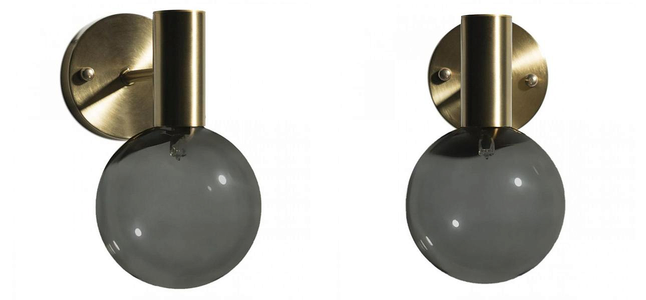 Бра с дымчатым стеклом Smoke Glass GOLD Бра с дымчатым стеклом Smoke Glass GOLD - Loft-Concept в Орле