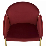 Стул бордовый на золотистых ножках Burgundy Chair варинант исполнения - 5 | Loft Concept в Орле