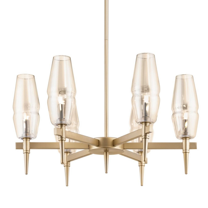 Люстра Polani Chandelier 6 Золотой Янтарь (Amber) Люстра Polani Chandelier 6 Золотой Янтарь (Amber) в Орле | Loft Concept