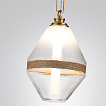 Подвесной светильник с прямоугольными и овальными элементами и акцентом из натурального камня Tectona  варинант исполнения - 5 | Loft Concept в Орле