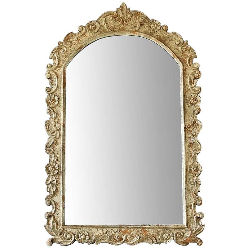 Настенное зеркало Jorge Classic Ornament Mirror Древесина Бежевый в Орле | Loft Concept 