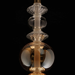 Подвесной светильник с вертикальной композицией из прозрачных и янтарных стеклянных шаров и ромбов Gabriel Scott Luna варинант исполнения - 7 | Loft Concept в Орле