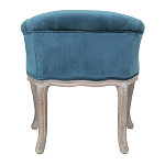 Кресло низкое в стиле прованс Louis French Armchair blue velour варинант исполнения - 2 | Loft Concept в Орле