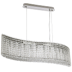 Линейная люстра изогнутой формы с хрустальными подвесками Crystal Art Chrome Linear Chandelier варинант исполнения - 2 | Loft Concept в Орле