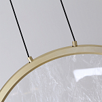 Светодиодный подвесной светильник круглой формы с металлической рамой золотого цвета Marble Glow 47 варинант исполнения - 5 | Loft Concept в Орле