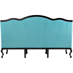 Трехместный диван из натурального бука бирюзовый с изображением птиц и цветов Turquoise Chinoiserie Garden Sofa варинант исполнения - 3 | Loft Concept в Орле