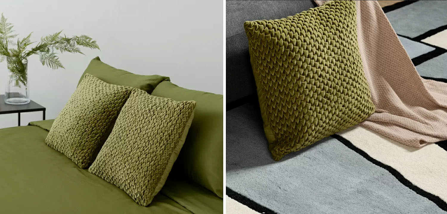 Подушка Purnama Quilting olive Подушка Purnama Quilting olive - Loft-Concept в Орле