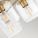 Потолочный светильник цвета латунь с пятью прозрачными цилиндрическими плафонами Hinkley варинант исполнения - 5 | Loft Concept в Орле