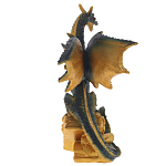 Декоративная статуэтка Дракон Green Gold Dragon Treasure Keeper Statuette варинант исполнения - 4 | Loft Concept в Орле