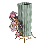 Ваза с птицами и цветами из фарфора с бронзовыми элементами Garden of Eden варинант исполнения - 3 | Loft Concept в Орле