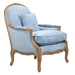 Кресло Ava Classical Armchair light blue velour варинант исполнения - 1 | Loft Concept в Орле