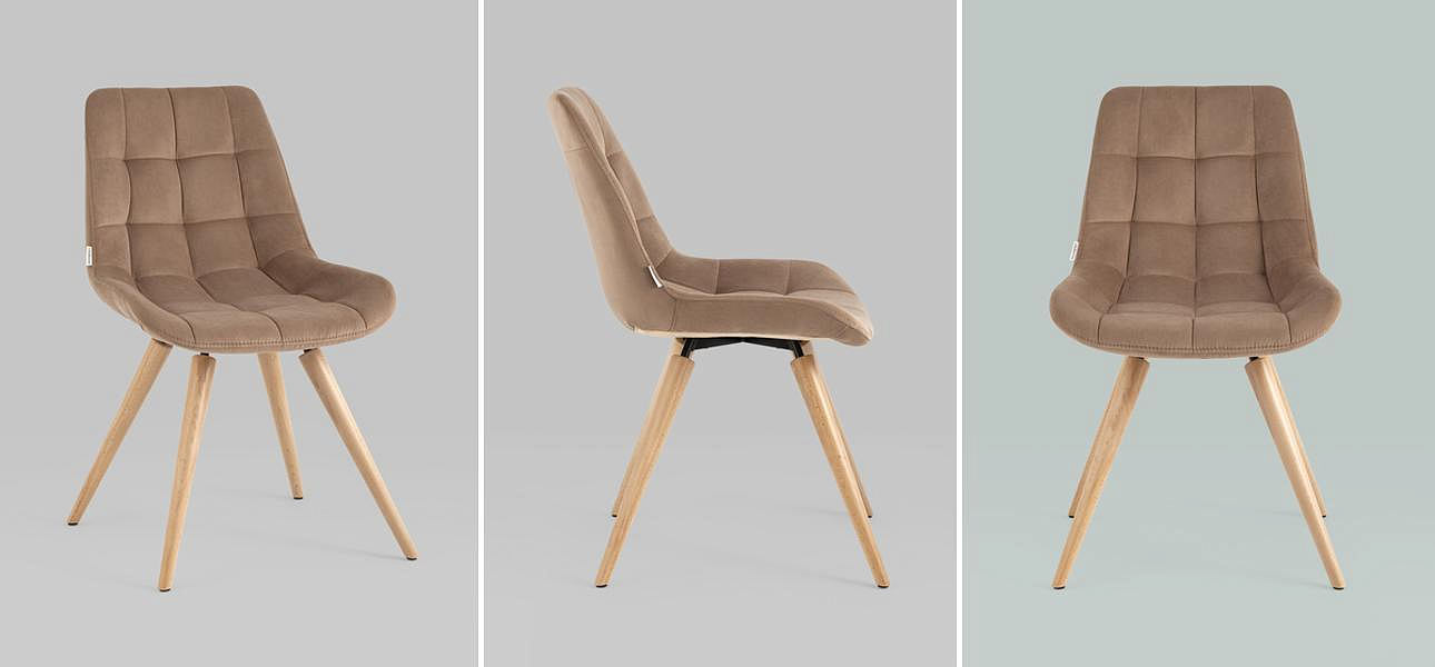 Стул NANCY Chair Велюр Капучино Стул NANCY Chair Велюр Капучино - Loft-Concept в Орле