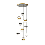 Люстра каскадная с 9-ю подвесами бронза и никель Peggy Futura lamp варинант исполнения - 2 | Loft Concept в Орле