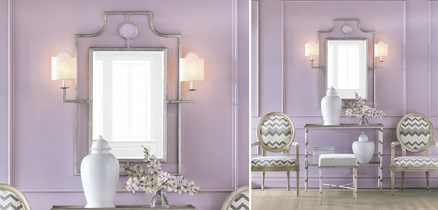 Зеркало с бра Mirror with Sconces Dairile Silver Зеркало с бра Mirror with Sconces Dairile Silver - Loft-Concept в Орле