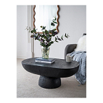 Столик кофейный черного цвета с овальной столешницей и круглым основанием Black Dalmen Table варинант исполнения - 2 | Loft Concept в Орле