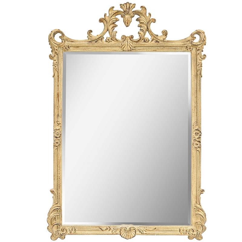 Зеркало настенное в раме бежевого цвета с эффектом старины Classic Ornament Mirror Бежевый Зеркало Зеркало настенное в раме бежевого цвета с эффектом старины Classic Ornament Mirror Бежевый Зеркало в Орле | Loft Concept