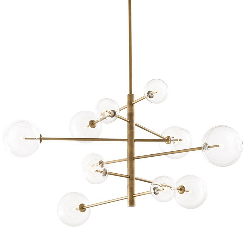 Люстра Chandelier Argento L Латунь Античная полированная Прозрачное Стекло Люстра Chandelier Argento L Латунь Античная полированная Прозрачное Стекло в Орле | Loft Concept