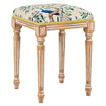 Банкетка одноместная из массива бука с цветочным принтом Beige Chinoiserie Garden Banquette варинант исполнения - 1 | Loft Concept в Орле