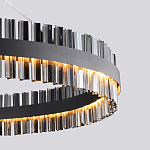 Люстра кольцевая чёрного цвета с вертикальными стеклянными элементами Ring Horizontal варинант исполнения - 1 | Loft Concept в Орле