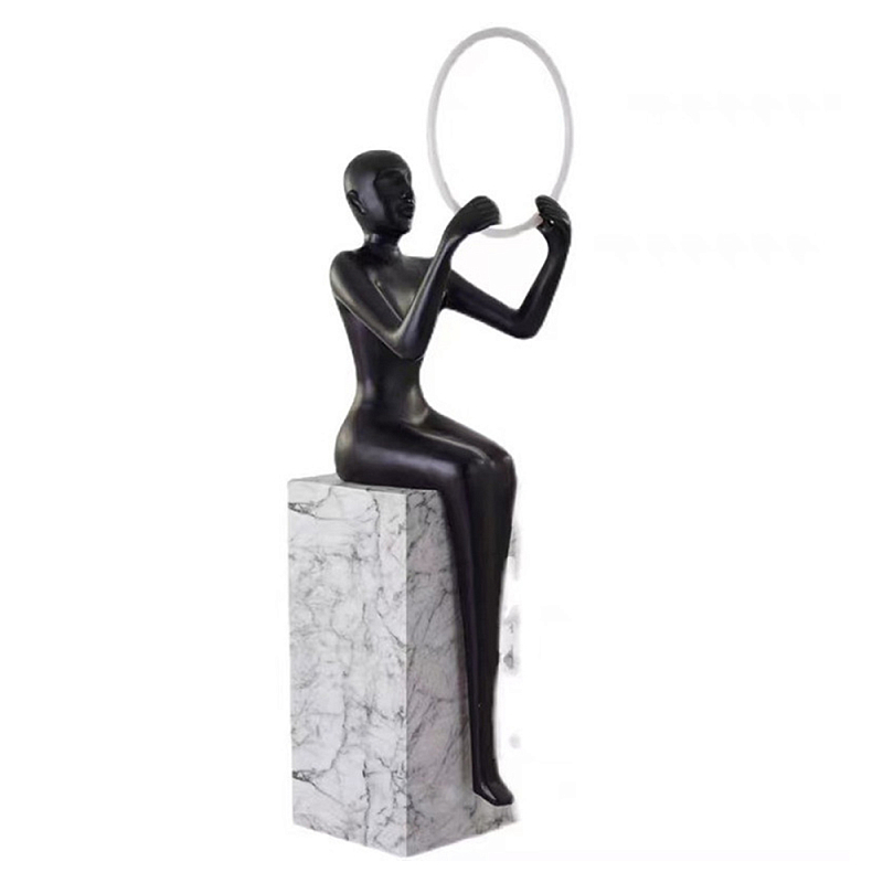 Торшер черная статуэтка Statue In The Clouds Floor Lamp Черный Белый Торшер черная статуэтка Statue In The Clouds Floor Lamp Черный Белый в Орле | Loft Concept