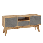 ТВ-тумба с фасадом цвета серый бетон Grace of Furniture  варинант исполнения - 2 | Loft Concept в Орле