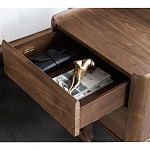 Прикроватный деревянный столик с 2-мя ящиками Moon Walnut Furniture варинант исполнения - 10 | Loft Concept в Орле