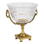 Чаша из рельефного стекла прозрачного цвета на бронзовой подставке Eden Garden варинант исполнения - 1 | Loft Concept в Орле
