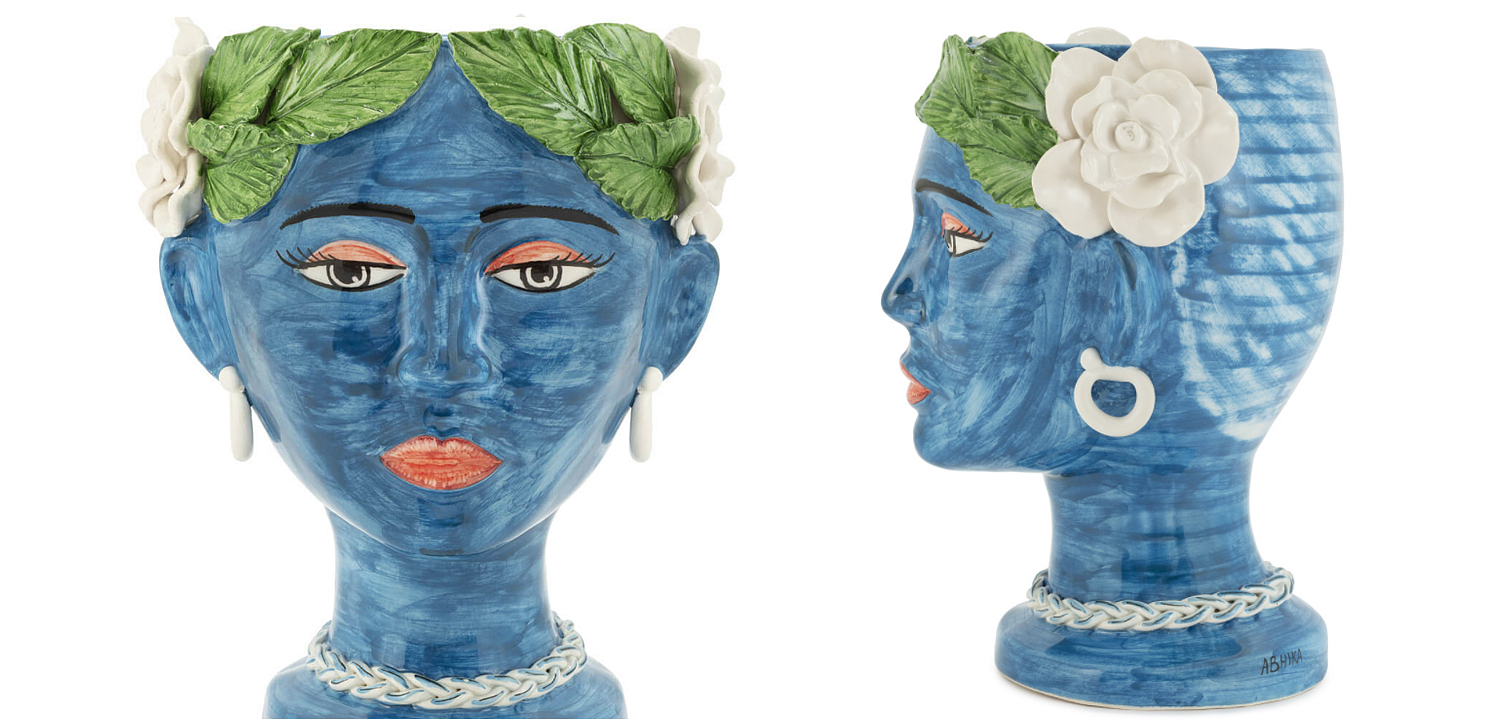 Ваза VASE HEAD SELVA COLOR dark blue Ваза VASE HEAD SELVA COLOR dark blue - Loft-Concept в Орле