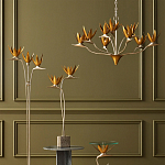 Люстра с плафонами в виде цветов Golden Bird of Paradise варинант исполнения - 5 | Loft Concept в Орле