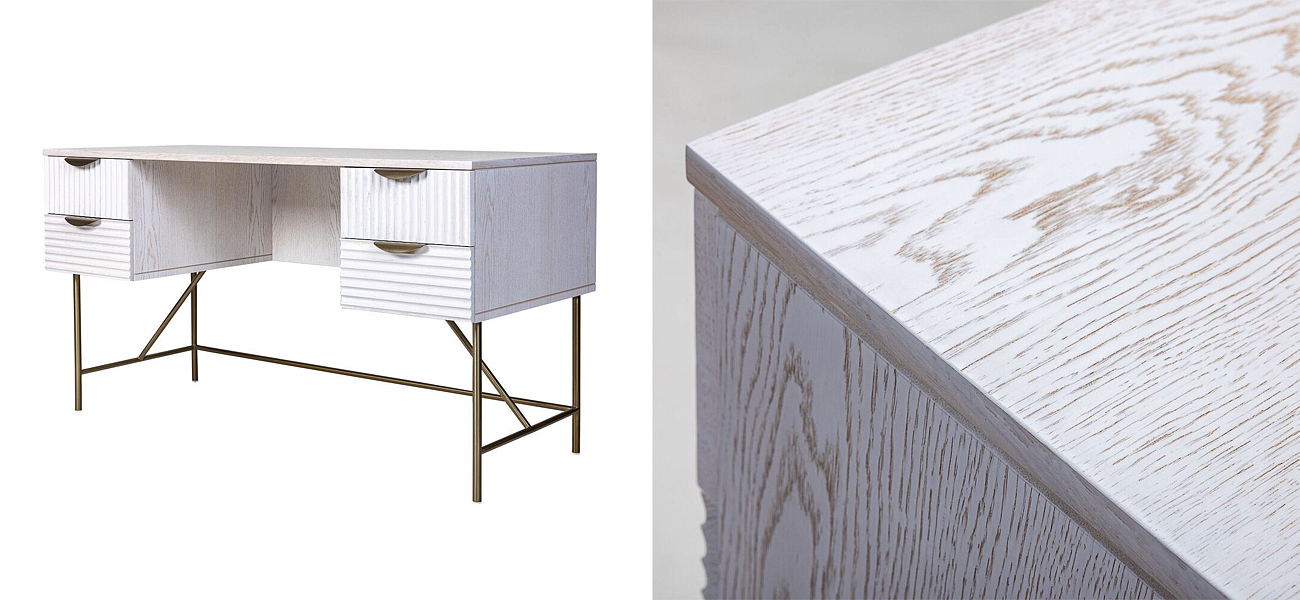 Рабочий стол Antique Order Шпон Беленого дуба Рабочий стол Antique Order Шпон Беленого дуба - Loft-Concept в Орле