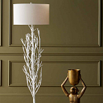 Торшер белый с цилиндрическим абажуром и каркасом в виде дерева Branched Tree варинант исполнения - 4 | Loft Concept в Орле