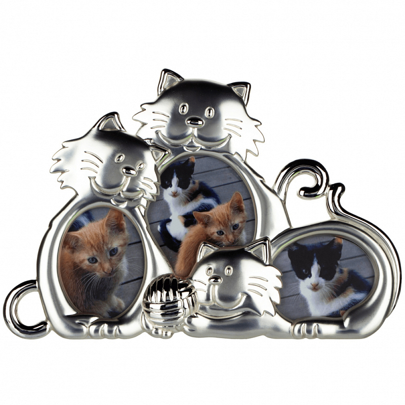 Фоторамка детская Childhood Corner Three cats Серебряный Фоторамка детская Childhood Corner Three cats Серебряный в Орле | Loft Concept
