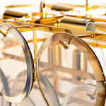 Люстра с круглыми стеклянными подвесками Cardiel Amber Glass Chandelier варинант исполнения - 5 | Loft Concept в Орле