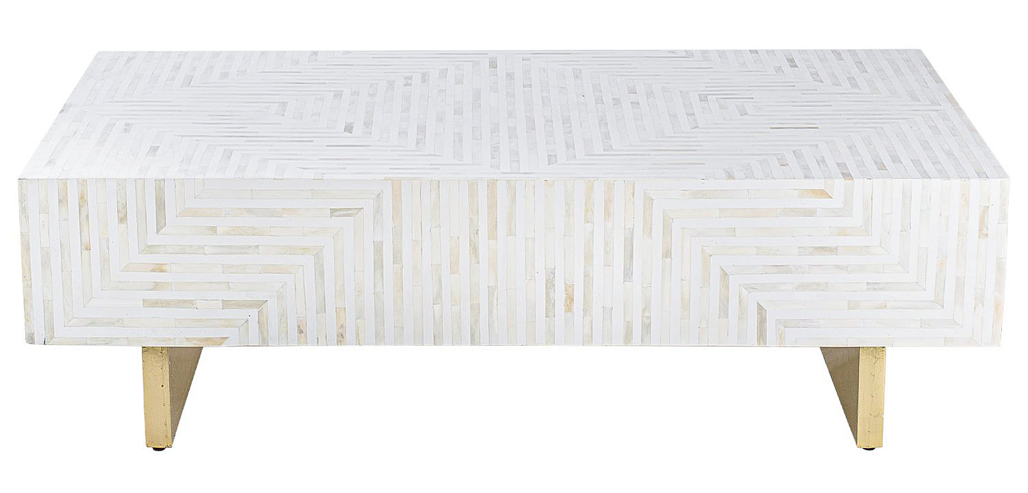 Журнальный стол Cream Indian Bone Inlay coffee table Журнальный стол Cream Indian Bone Inlay coffee table - Loft-Concept в Орле