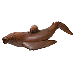 Статуэтка деревянная в виде двух китов Mammals варинант исполнения - 2 | Loft Concept в Орле