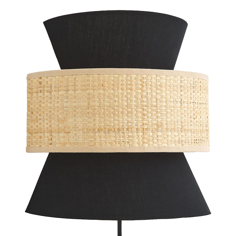Бра с плетеным декором Bonnie Wicker Black Wall Lamp Черный Бежевый Бра с плетеным декором Bonnie Wicker Black Wall Lamp Черный Бежевый в Орле | Loft Concept