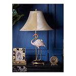 Настольная лампа с абажуром Розовый Фламинго Porcelain Flamingo Lamp варинант исполнения - 5 | Loft Concept в Орле