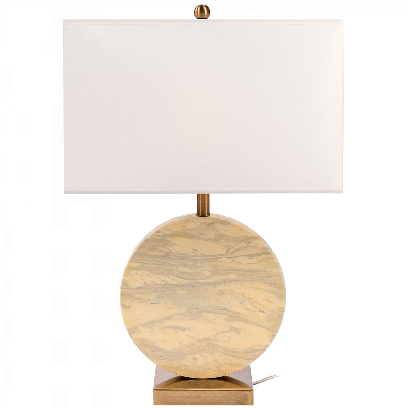 Настольная лампа Lua Grande Table Lamp beige marble Белый Бежево-серый Латунь Настольная лампа Lua Grande Table Lamp beige marble Белый Бежево-серый Латунь в Орле | Loft Concept