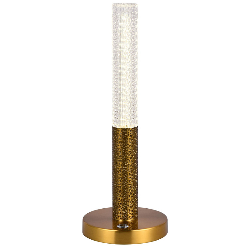 Настольная лампа латунь Dew Drops Tube Brass One Table Lamp Прозрачный Латунь Настольная лампа латунь Dew Drops Tube Brass One Table Lamp Прозрачный Латунь в Орле | Loft Concept