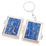 Зеркало брелок складное двухстороннее из натурального камня Лазурит Stone Mirrors варинант исполнения - 2 | Loft Concept в Орле