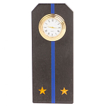 Часы погон подарочные настольные Авиация ВМФ из натурального камня Змеевик Military Clock варинант исполнения - 1 | Loft Concept в Орле