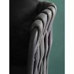 Стул мягкий с декором в виде плетеных лент на спинке и подлокотниках Semicircular Chair Decorated with Ribbons варинант исполнения - 7 | Loft Concept в Орле