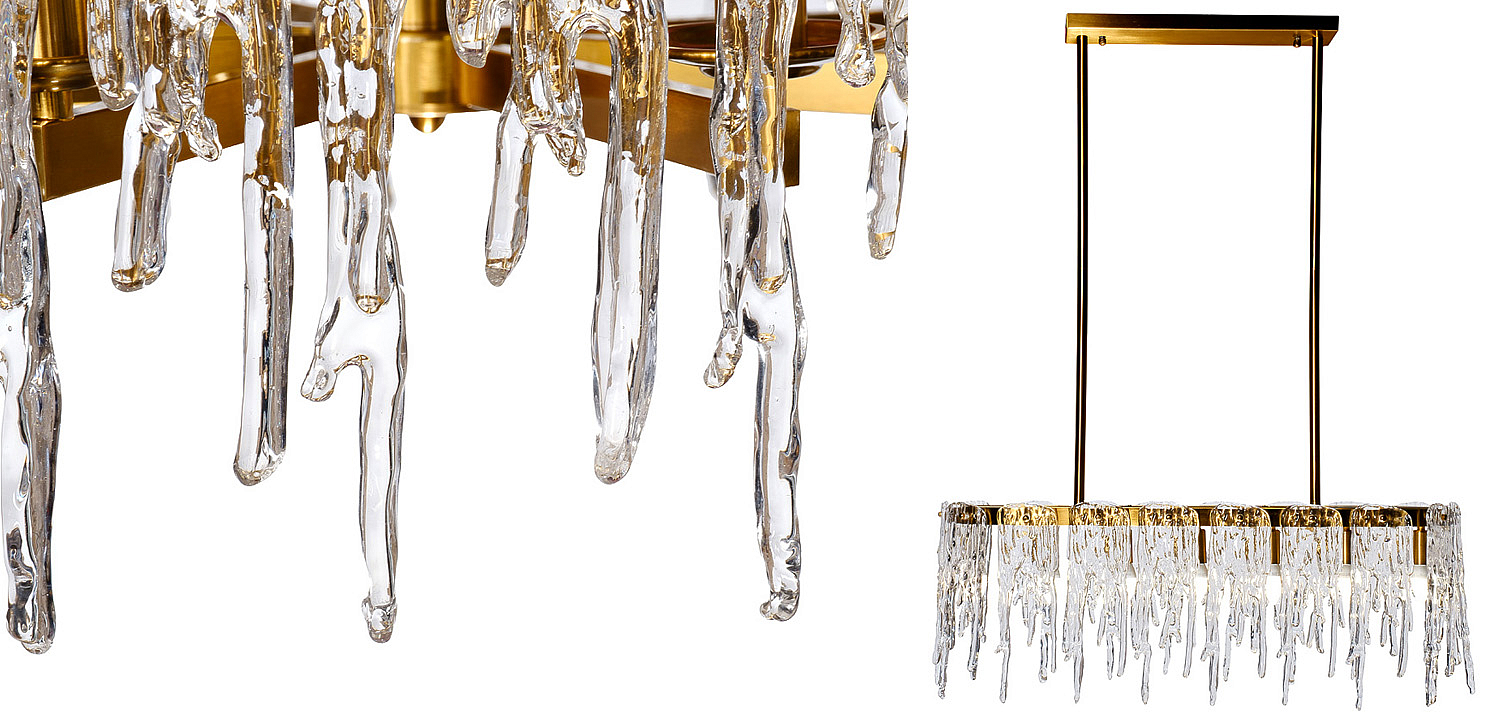 Люстра Cold Heart Line Gold Chandelier Люстра Cold Heart Line Gold Chandelier - Loft-Concept в Орле
