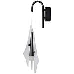 Бра черного цвета с плафоном из рельефного стекла Glass Pod варинант исполнения - 3 | Loft Concept в Орле