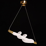 Люстра горизонтальная с волнистым белым плафоном Golden Swirl варинант исполнения - 4 | Loft Concept в Орле