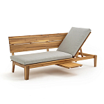 Садовый диван-трансофрмер Kate серый варинант исполнения - 7 | Loft Concept в Орле