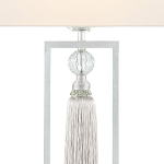 Настольная лампа с прямоугольным тканевым абажуром на белом мраморном основании Silver Threads варинант исполнения - 1 | Loft Concept в Орле