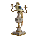 Подсвечникв образе попугая из фарфора с бронзовыми элементами Eden Garden варинант исполнения - 4 | Loft Concept в Орле