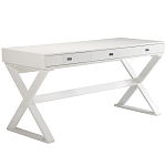 Письменный стол белый с 3-мя ящиками и крестообразным основанием Ymercte варинант исполнения - 1 | Loft Concept в Орле